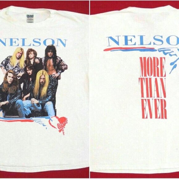 1991 Nelson Rock Band More Than Ever Tour Graphic T-Shirt Classic Fan Gift Tee05 - Picture 1 of 6